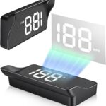 SINGARO Heads up Display for Cars, USB Plug Digital GPS HUD Speedometer with HD Large Font, Universal Mile HUD Head up Speed Displays, Car Interior Accessories for Women and Man(White)