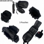 6 Pack Tactical Molle Automotive Seat Back Organizer Tactical Vehicle Panel Organizer with 5 Detachable Molle Pouch for Car Truck Ford Jeep Vehicle,US Flag Patch For Man (5 Pouches) - Image 2