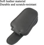 KIWEN Sunglasses Holders for Car Visor, Magnetic Leather Glasses Eyeglass Clip for Car, Ticket Card Clip Sunglasses Mount, Car Visor Accessories Gadgets (1, Black) - Image 3