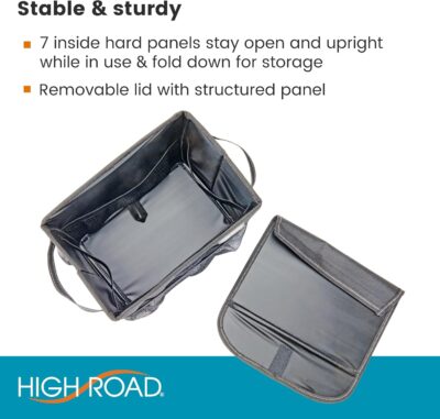 High Road Carganizer Car Storage Organizer with Lid - Multipurpose Small Car Storage Box, Back or Front Seat Organizer, Auto Console or Trunk Organizer - Univeral Fit in All Vehicles - Image 6