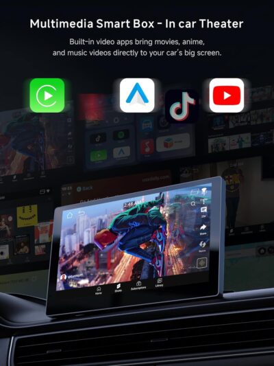 Magic CarPlay Box, Wireless CarPlay Adapter Supports for Netflix/YouTube/TF Card, AI Box Carplay, Plug & Play, Drivechat with AI Skills, Dual WiFi, Bluetooth, Fits for OEM Wired CarPlay Cars - Image 3