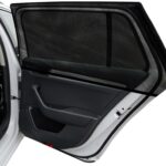 Car Window Shades, 2 Pack Breathable Mesh Side Sun Stretch Screens for Baby/Camping Heat Block UV Protection, Back Covers Car, Truck, SUV, Van-(Large 49"x22")