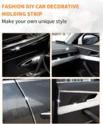 16Ft Chrome Car Trim Strip, Self-Adhesive Automotive Exterior and Interior Side Body Moulding, 1/4 inch (6mm) Scratch-Proof Silver DIY Accessories for Decorate Bumper Door Window - Image 6