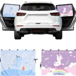 2 PCS Magnetic Car Window Shade for Baby,Easy Installation Side Window Sunshades, Universal Fit for Most Cars Friendly Automotive Interior with Cartoon Patterns -for Baby