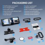 10.26'' Portable Apple CarPlay Screen for Car with 4K Dash Cam & 1080P HD Backup Camera, Wireless Car Play & Android Auto with OTA,GPS Navigation, Airplay, Mirror Link - Image 8