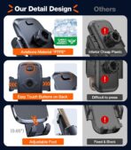 TORRAS Ultra-Durable Phone Holders for Your Car【96+LBS Strongest Suction】 Car Phone Holder Mount, Safety Certs Cell Phone Car Mount Truck for Dashboard Windshield Vent for iPhone 17 16 15 14 Pro Max - Image 7