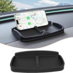 ThinSGO Anti-Slip Car Dash Grip Pad for Cell Phone, Keychains, Sun Glasses,Stand for Navigation Cell Phone (Black)