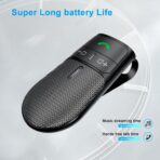 Hands-Free Bluetooth Speaker for Car: Handsfree Wireless Speaker Kit for Cell Phone in Car - Support Auto Power On Siri Google Voice Assistant with Mic Compatible with Samsung Android iPhone - Image 7