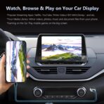 Wireless CarPlay Adapter with Wired DP Video Streaming for Net-Flix YouTube TikTok, Screen Mirroring for iOS & Android, Voice Control Navigation Music Calls, Compatible with Wired CarPlay Gray - Image 3
