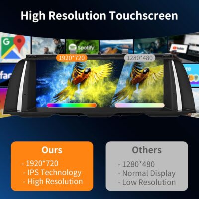 Wireless CarPlay/Android Auto 10.25 Inch Touchscreen for BMW 5 Series F10/F11 (2012-2016) with NBT System, Car Radio Receiver, Multimedia, Bluetooth, Car Stereo - Image 7