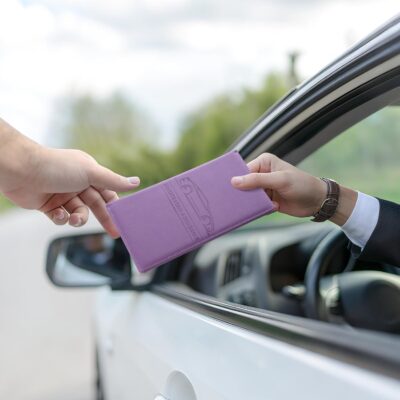 JUSTTOP 1Pack Car Registration and Insurance Holder,Car Document Holder for Cards License with Magnetic Shut,Vehicle Glove Box Car Organizer for Documents, Cards, License(Purple) - Image 6
