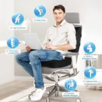 CloudBliss Lumbar Support Pillow & Seat Cushion Set for Office Chair, Desk Chair, Wheelchair & Car – Memory Foam Back Support, Ergonomic Chair Cushions, Sciatica Pain Relief, Home Essentials, Black - Image 9