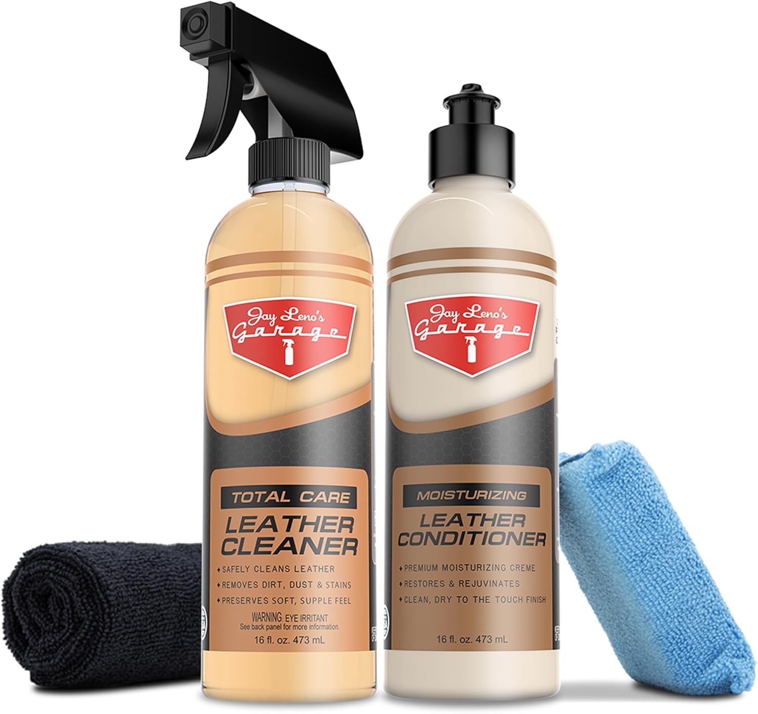 71ZdiHFigL._AC_SL1500_.jpg Jay Leno's Garage Leather Cleaner and Conditioner for Car Interior – Advanced Car Seat Leather Cleaner and Conditioner, Auto Leather Care Kit for Interior Detailing and Upholstery Cleaning - Image 1