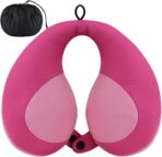 INFANZIA Kids Chin Supporting Travel Neck Pillow, Helps Support Head and Neck, Comfortably Designed for Head, Neck, and Chin Support - Gifts for Toddler/Child/Kids, Pink