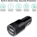 Fast Car Charger, Quick Charging 5.4A/30W Phone USB Adapter Rapid Plug 2 Port Cigarette Lighter Auto Charger Flush Compatible Samsung, Tablet, iPhone, iPad, LG, Automobile - Image 3