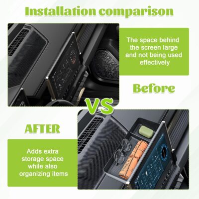 Center Console Dashboard Organizer Compatible with 2022-2026 GMC Hummer EV Pickup/SUV Interior Accessories, Armrest Dash Storage Box Insert Tray Mount Holder (for 13.4in Touchscreen Display) - Image 4