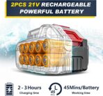 Cordless Pressure Washer,1400W Brushless Motor,1250 PSI Cordless Power Washer with 2pcs 4.0Ah Battery&Charger & 6-in-1 Nozzle,Portable Power Washer Cordless for Home,Cleaning and Garden Irrigation - Image 3