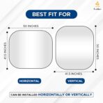 EcoNour 2-Piece Foldable Spring RV Windshield Sunshade, Reflective 240T Polyester for RVs, Trucks, Motorhomes, Bus Side Window, XX-Large (41.5 in x 50 in) - Image 5