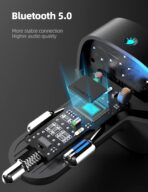 Nulaxy Bluetooth FM Transmitter, Bluetooth Car Adapter with Dual USB Charger Wireless Radio Car Kit MP3 Player Support TF Card & USB Disk, Hands-Free Calling, 7 Colors Led Backlit Light, Black - Image 6