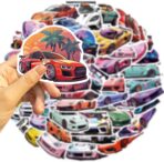 200pc JDM Racing Cars Stickers - Waterproof for Laptop, Bottles, Skateboard, Guitar, Helmet - Image 2