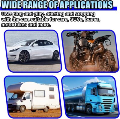 Car HUD GPS Digital Speedometer, MPH Speed Meter with LED Large Font Head Up Display, Universal USB Cable Plug & Play Speed Gauge for Car, Truck, SUV, Motorcycle (MPH) - Image 6