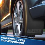 4 Pcs Universal Black Soft Rubber Mud Flaps - Prevent Mud Splashes, Enhance Appearance, Easy Install, Waterproof & Scratch Resistant - Ideal for Sedan SUV and Urban/Suburban Cars -Speed - Image 2