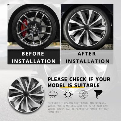 16 inch Hubcaps Set of 4, Automotive Wheel Tire Covers, Wheel Rim Cover Compatible/Replacement with Toyota Volkswagen VW Chevy Nissan Sentra Honda Civic Accord Dodge Ford Kia Cadillac Scion - Image 5