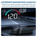 Windshield GPS Speedometer Head Up Display,HUD 3.5 Inches Digital GPS Speedometer Smart Gauge Overspeed,Compass, Mileage for Most Car Vehicles - Image 3