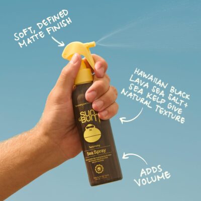 Sun Bum Sea Spray | Texturizing and Volumizing Sea Salt Spray | UV Protection With a Matte Finish | Medium Hold | For All Hair Types | 6 FL OZ Bottle | Texturizing, Volumizing, UV Protection, Matte Finish, All Hair Types, 6 FL OZ - Image 3