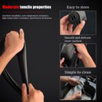 JDDRY Car Steering Wheel Cover,Silicone Steering Wheel Protector,Universal Fit Steering Wheel Cover, Steering Wheel Protective Cover(Black,1PC) - Image 5