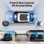 10.26" Wireless CarPlay Screen for Car: 4K Dash Cam & 1080P Backup Camera, Portable Touchscreen Car Stereo for Apple Carplay & Android Auto, GPS Navigation, Mirror Link, BT, FM, Voice Control - Image 4