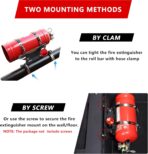 Quick Release Fire Extinguisher Mount - Aluminum Adjustable UTV Roll Bar Fire Extinguisher Holder Mounting Bracket Compatible with Jeep Wrangler TJ JK JL JKU Polaris RZR Ranger Can-Am X3 Universal - Image 5