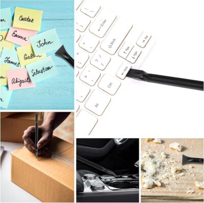 Crevice Cleaning Tool, 9 PCS Carbon Fiber Plastic Scraper Tool Car Detailing Brush Set Non-scratch Multi-purpose Scraper for Clean Small Narrow Spaces and Gaps, Remove Stickers Labels Oil Stains Dirt - Image 6