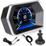 OBD2 GPS Dual System Car HUD Display - Digital Speedometer with Water Temp Voltage RPM - Universal Heads Up Display for All Vehicles