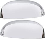 ECOTRIC Chrome Pair Half Mirror Covers Compatible with 2007-2014 Chevy Silverado GMC Sierra Tahoe Avalanche Suburban Yukon Escalade ESV View Upper Mirror Caps Replacement for 25788157 25788156 - Image 4