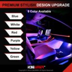 ICBEAMER For Tesla Interior LED Lights Kit: Ultra-bright, easy plug-in, with a panel removal tool. Fits Model 3, S, Y, X. Trunk, Frunk, Door Puddle, Foot-Well, Fit Tesla Accessories(4 Packs in Blue). - Image 4
