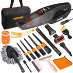 Car Cleaning Kit 19Pcs, Car Interior Detailing Kit with 12000PA High Power Handheld 12V Corded Vacuum, Detailing Brush Set, Cleaning Gel, Complete Car Vacuum Cleaner with Storage Bag for Men & Women