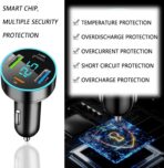 4-Port USB Car Charger,Car Charger Adapter with Blue LED,PD+QC3.0+Type C Ports Car Charger Adapter for Car Truck SUV Compatible with iPhone/Android (QC3.0+PD+2.4A+Type-C) - Image 3