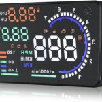 5.5 inches A8 OBD2 Windshield HUD Head Up Display with Display RPM MPH Speeding Warning Fuel Consumption Temperature