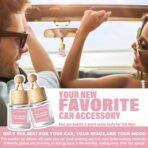 HoogaLife Car Air Freshener Diffuser 2 Pack Hanging Air Freshener Diffuser - Pink Sparkle Champagne Fragrance Oil Air Diffuse r for Car, 45+ Days Long Lasting Fragrance Made in USA (P38) - Image 4