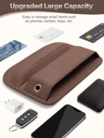 Premium Leather Car Seat Gap Filler Organizer (0.2”-1.2" Gaps), Clever Gifts for Car SUV Truck Owners (Brown, 1 Pack) - Image 8