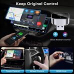 2025 Upgraded Wireless CarPlay Adapter for iPhone＆Android, Mini Wired to Wireless Adapter for CarPlay ＆Android Auto, Plug and Play, Stable Connection & No Latency - Image 5