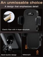 Topmake Car Phone Holder Mount,【2025 Upgrade】 3-in-1 Cell Phone Holder for Car, Dashboard Windshield, Suction Cup Hands-Free Car Phone Stand, Automobile Cradles Universal,Black - Image 4