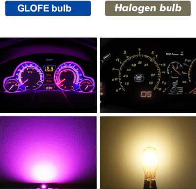 T10 194 168 Dash Instrument White LED Light Bulbs Bright Panel Gauge Cluster Dashboard LED Light Bulbs 10Pcs/Set (Purple/pink) - Image 3
