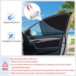 ZATOOTO Car Window Shades Front Window Sun Shade Half Blackout & Half See-Through Car Window Cover for Driver Side Privacy and Visible in One Magnetic Universal for Most Cars for Camp, Travel, Nap - Image 6