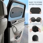 Car Sun Shade, 2 Pack Window Shade for Baby Universal Cling Sunshade for Side Window Sun Glare and UV Protection for Kids/Adults/Pets - 20''x12'' Fits 98% Cars(Suction Cup Stick) - Image 5