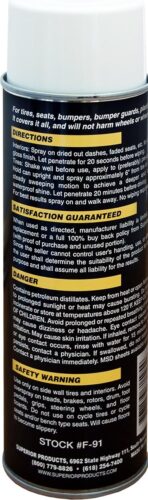 Superior Products California Cover All Automotive Tire Shine Aerosol Spray Can & Professional Grade -Tire Dressing - High Gloss - Water Repellent & Made in America (14 oz) - Image 3
