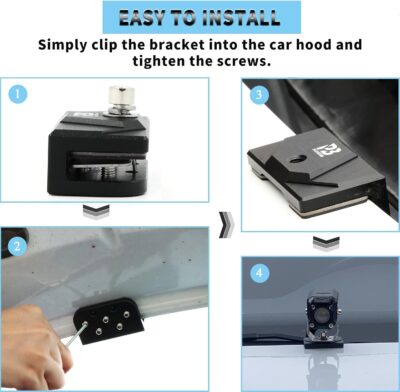 Ditch Light Brackets, 2PCS Hood Mount Light Brackets Universal Adjustable Aluminum Alloy Pillar Hood Led Work Light Pods Mount Bracket Kit for Truck SUV Cars, No Need Drilling - Image 5