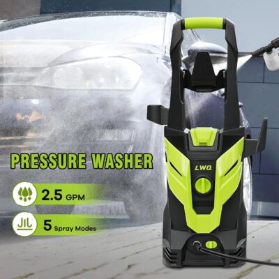 Pressure Washer, Portable Power Washer, 4 Quick Connect Nozzles, High Pressure Cleaning Machine for Car Fence Driveway Patio Washing and More - Image 2