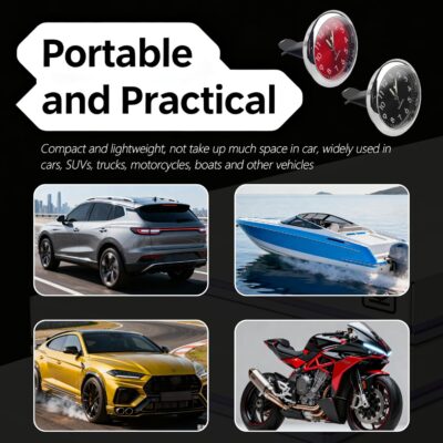 2PCS Luminous Analog Car Clocks for Dash Stick on,Mini Tiny Stick on Clock for Car Dashboard with Vent Clip,Self-Adhesive Dashboard Clock for Vent & Dashboards Decoration - Image 7